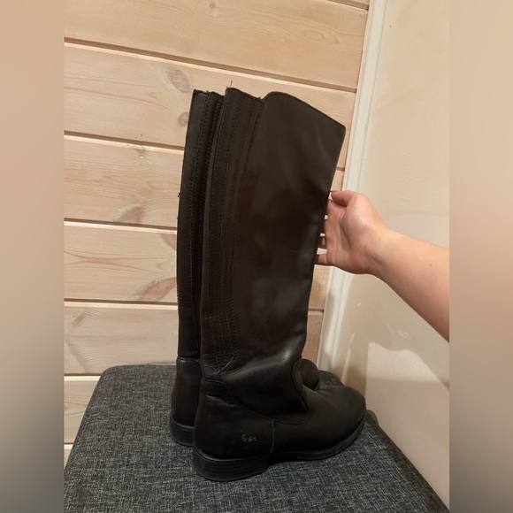 GREAT CONDITION - B.O.C. TALL BLACK LEATHER RIDING BOOTS - SIZE 6.5 - Picture 2 of 14